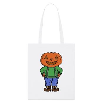 Pumpkin Head Kid - Stanley/Stella Organic Tote Bag - white - Front