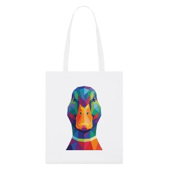 Art pop artistique géométrique coloré en tête de canard - Tote bag bio Stanley/Stella - blanc - Devant