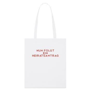 Kreativer Heiratsantrag - Stanley/Stella Bio-Stoffbeutel - Weiß - Vorne