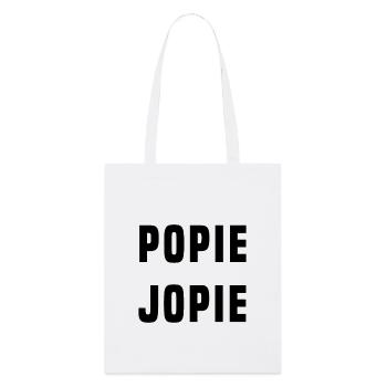 POPIE JOPIE (Texte drôle) - Tote bag bio Stanley/Stella - blanc - Devant
