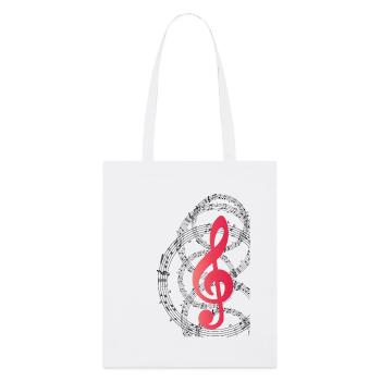 Clé de musique - Tote bag bio Stanley/Stella - blanc - Devant