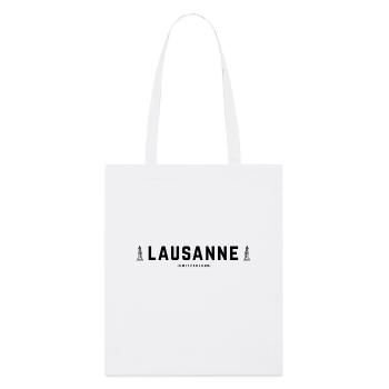 Lausanne Schweiz - Stanley/Stella Bio-Stoffbeutel - Weiß - Vorne