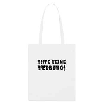 Bitte keine Werbung - Stanley/Stella Bio-Stoffbeutel - Weiß - Vorne