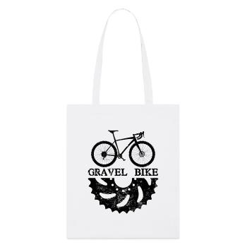 gravel bike Design - Stanley/Stella Bio-Stoffbeutel - Weiß - Vorne