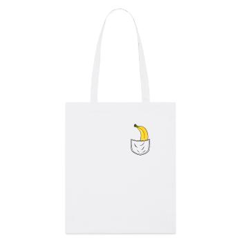 Drôle de banane dans la poche poitrine Festival Drôle - Tote bag bio Stanley/Stella - blanc - Devant