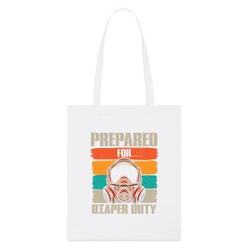 Diaper duty - Stanley/Stella Organic Tote Bag - white - Front
