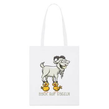 Bock auf Vögeln - zweideutiges Wortspiel witzig - Stanley/Stella Bio-Stoffbeutel - Weiß - Vorne