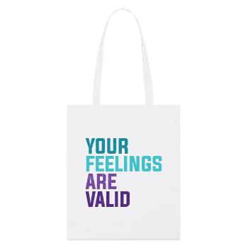 Vos sentiments sont valides - Tote bag bio Stanley/Stella - blanc - Devant