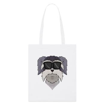 Museau - Schnauzer miniature - Tote bag bio Stanley/Stella - blanc - Devant