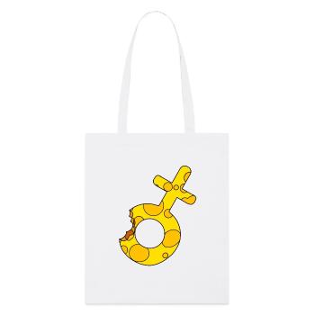 Venus symbol in the pose of the Mars symbol - Stanley/Stella Organic Tote Bag - white - Front