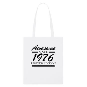 1976 - Born 1976 - Stanley/Stella Organic Tote Bag - white - Front