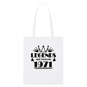 1971 - Born 1971 - Stanley/Stella Organic Tote Bag - white - Front
