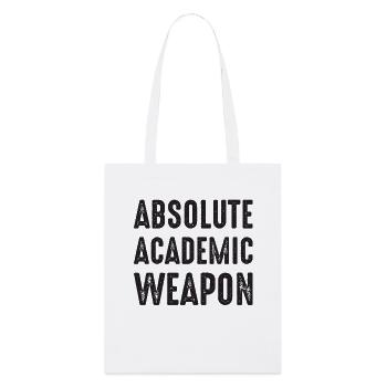 Students Absolute Academic Weapon - Stanley/Stella Organic Tote Bag - white - Front