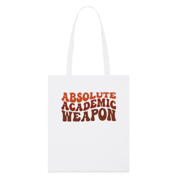 Students Absolute Academic Weapon - Stanley/Stella Organic Tote Bag - white - Front