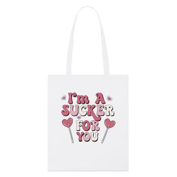 Ich Bin Ein Trottel Für Dich Retro-valentines - Stanley/Stella Bio-Stoffbeutel - Weiß - Vorne