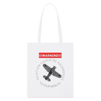 Aviation could be hazardous to your wealth - Pilot - Stanley/Stella Organic Tote Bag - white - Front