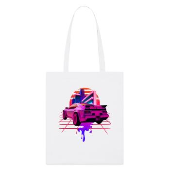 Retro Wave Sports Car Vaporwave Sunset - Stanley/Stella Organic Tote Bag - white - Front