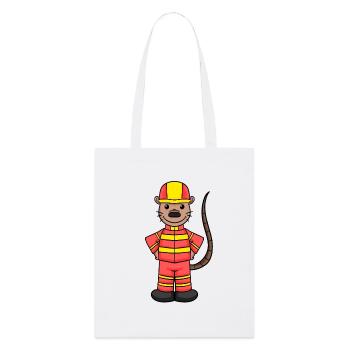 Motif de pompiers pour enfants - Tote bag bio Stanley/Stella - blanc - Devant
