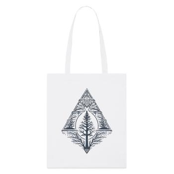 Pagan Tree Fir Teutonic Symbol Triskele Occult - Stanley/Stella Organic Tote Bag - white - Front