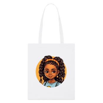 Mariée afro artistique aux cheveux colorés - Tote bag bio Stanley/Stella - blanc - Devant