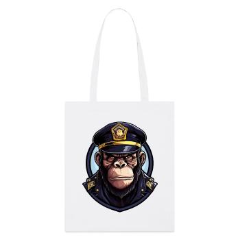 Police des singes - Tote bag bio Stanley/Stella - blanc - Devant