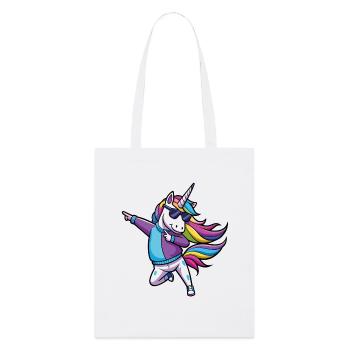 Illustration de danseuse de licorne arc-en-ciel - Tote bag bio Stanley/Stella - blanc - Devant