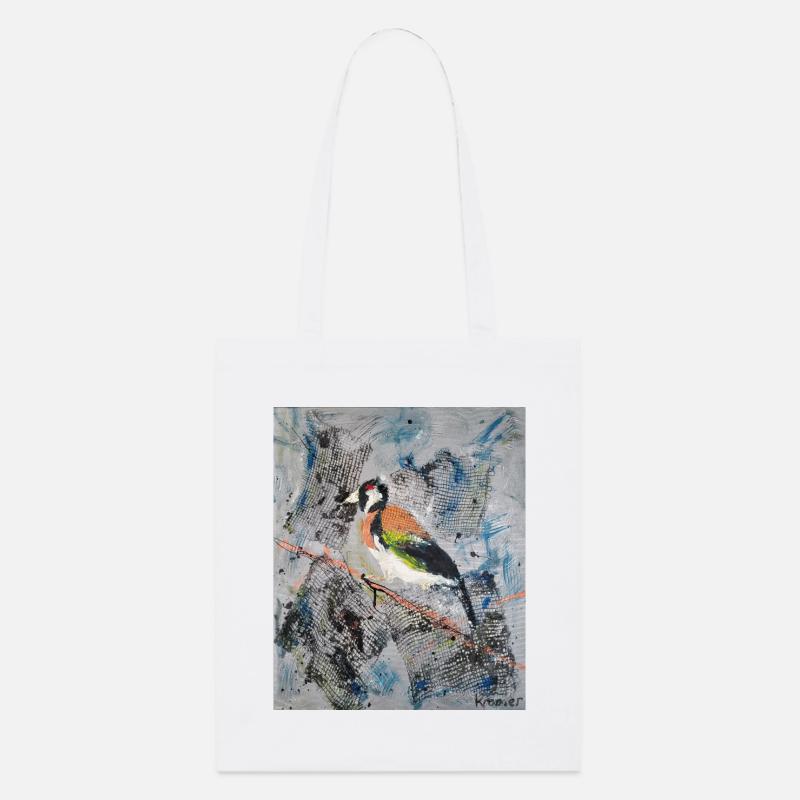 Peinture acrylique avec Stiglitz sur branche d’arbre - Tote bag bio Stanley/Stella - blanc