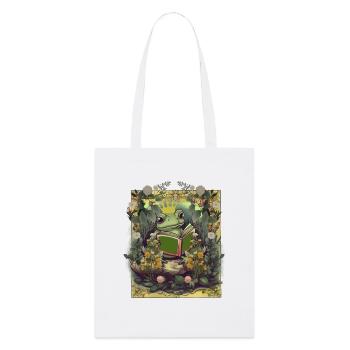 Frog Crown King Fairy Tale Kids Baby Animals - Stanley/Stella Organic Tote Bag - white - Front