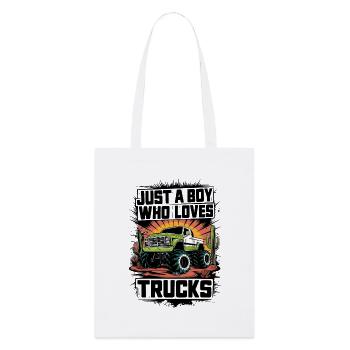 Yellow Tracker Monster Truck Design - Stanley/Stella Organic Tote Bag - white - Front