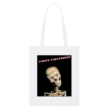 Skeleton funny for Halloween - Stanley/Stella Organic Tote Bag - white - Front