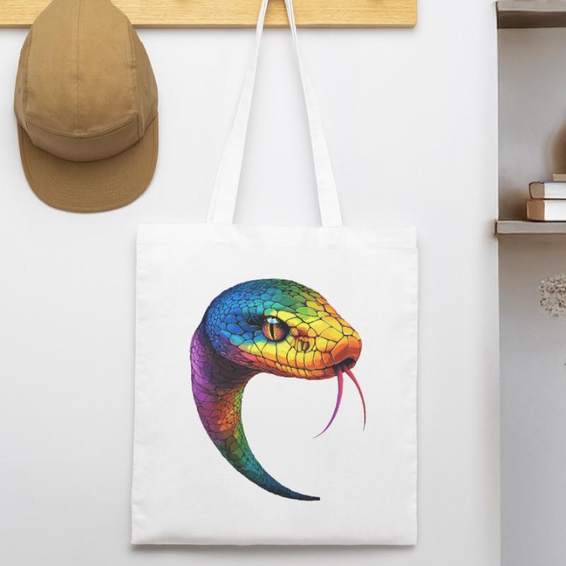 Schlange Python Kobra Mamba Klapperschlange Snake Stanley/Stella Bio-Stoffbeutel