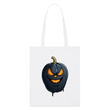 Dark creepy pumpkin head - Stanley/Stella Organic Tote Bag - white - Front