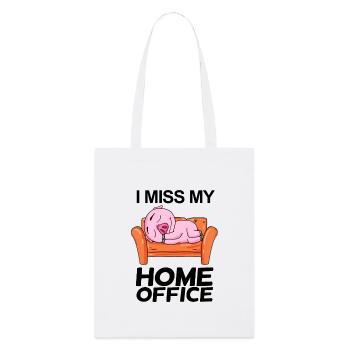 Home Office Spruch lustig - Stanley/Stella Bio-Stoffbeutel - Weiß - Vorne
