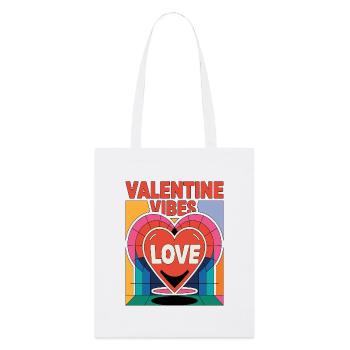 Valentine Vibes für verliebte zu Valentinstag - Stanley/Stella Bio-Stoffbeutel - Weiß - Vorne