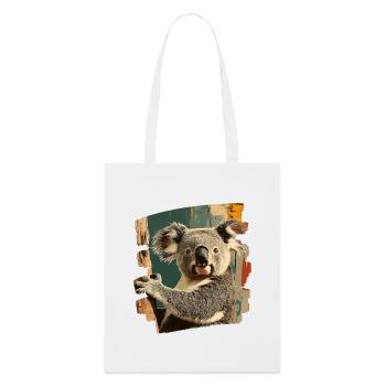 Koala - Stanley/Stella Bio-Stoffbeutel - Weiß - Vorne