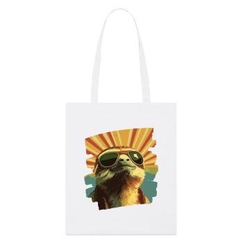 Sloth Retro - Stanley/Stella Organic Tote Bag - white - Front