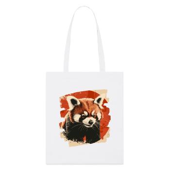 Roter Panda - Stanley/Stella Bio-Stoffbeutel - Weiß - Vorne