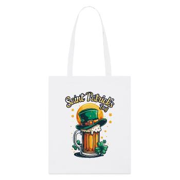 Saint Patrick`s Day Beer - Stanley/Stella Bio-Stoffbeutel - Weiß - Vorne