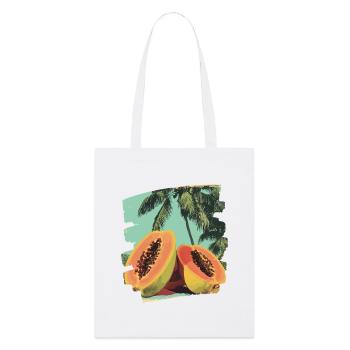 Papaya - Stanley/Stella Bio-Stoffbeutel - Weiß - Vorne