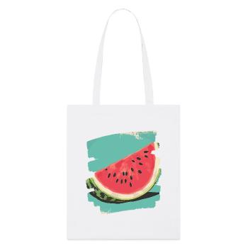 Wassermelone - Stanley/Stella Bio-Stoffbeutel - Weiß - Vorne