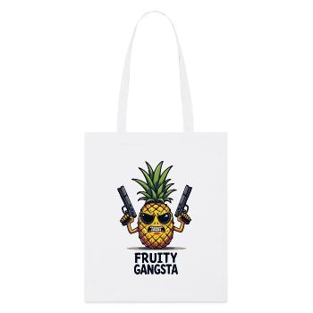 Pineapple Fruity Gangsta L’ananas le plus dur du monde - Tote bag bio Stanley/Stella - blanc - Devant