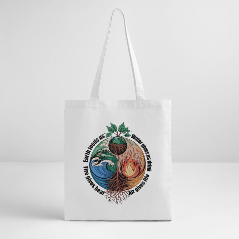 Four Elements Tree - Earth, Water, Fire, Air Stanley/Stella Organic Tote Bag