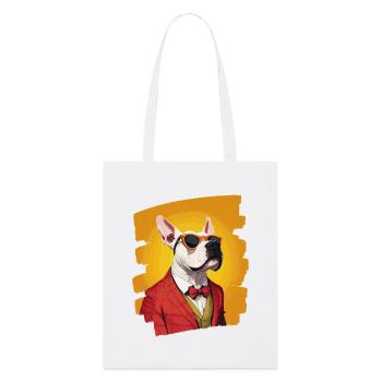 Bull Terrier Chien de combat Race de chien - Tote bag bio Stanley/Stella - blanc - Devant