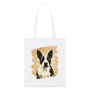 Bull Terrier Chien de combat Race de chien - Tote bag bio Stanley/Stella - blanc - Devant