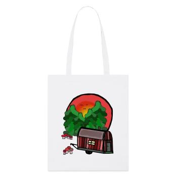 Construction Trailer Nature Ready for Holiday Camping Camping - Stanley/Stella Organic Tote Bag - white - Front