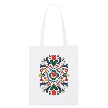 Mandala Folk | Slavic Floral Art - Stanley/Stella Organic Tote Bag - white - Front