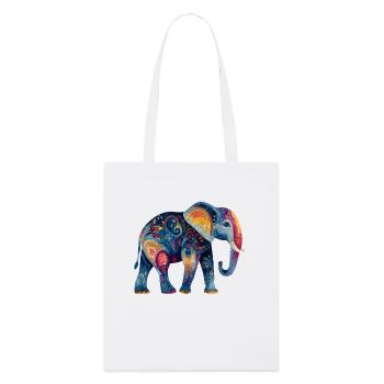 Elefant Rüsseltier Afrika Safari Wildnis Elefanten - Stanley/Stella Bio-Stoffbeutel - Weiß - Vorne