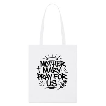 Graffiti de Mère Marie – Design urbain sacré - Tote bag bio Stanley/Stella - blanc - Devant