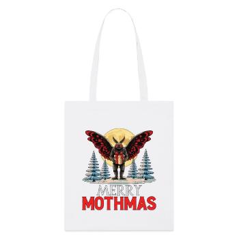 Santa Ugly Christmas Frohe Mothmas - Stanley/Stella Bio-Stoffbeutel - Weiß - Vorne