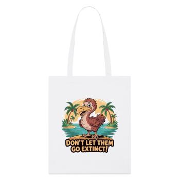 Dinosaurier überlebt Aussterben Zitat Design - Stanley/Stella Bio-Stoffbeutel - Weiß - Vorne
